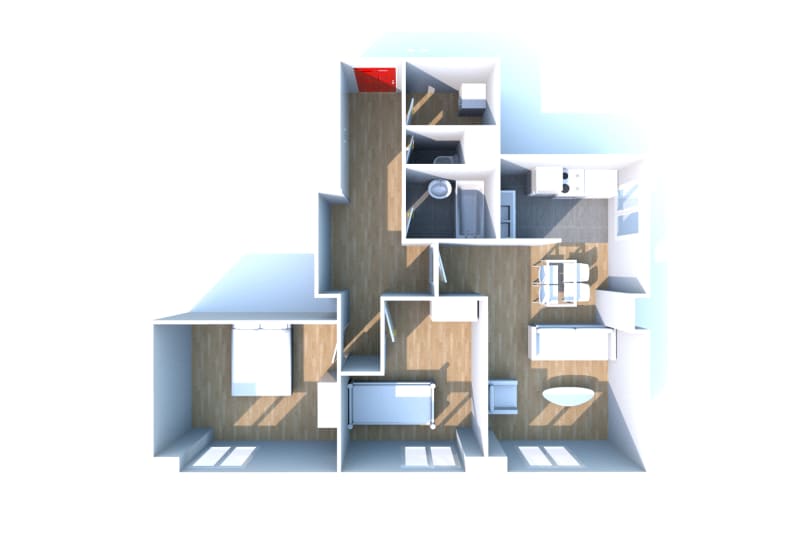 Appartement T3 en location à Tourville-la-rivière - Image 3