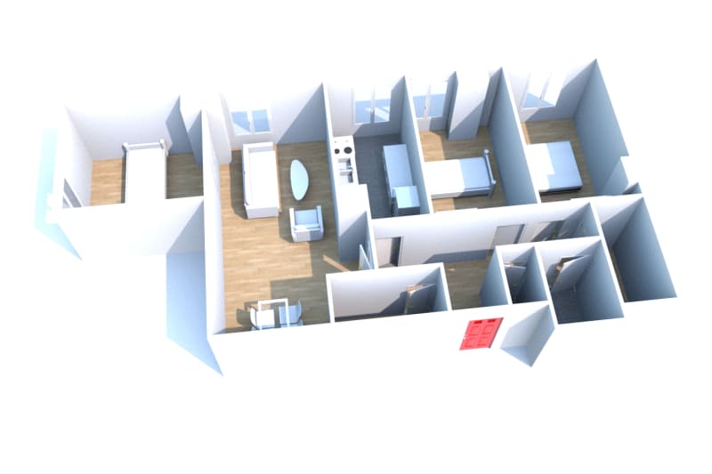 En location : appartement T4 à Tourville-la-Rivière - Image 2