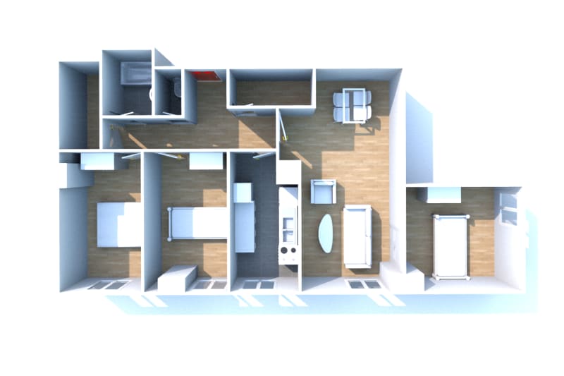 En location : appartement T4 à Tourville-la-Rivière - Image 3