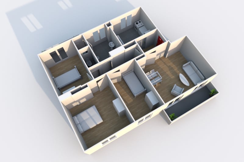 Appartement F4 à louer au Trait, proche de la mairie - Image 2
