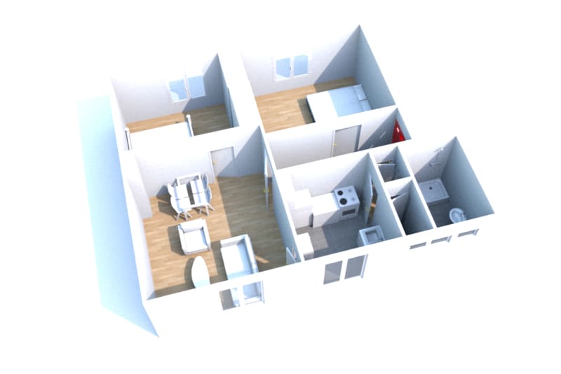 Le Trait Mairie : location appartement T3 - Image 2