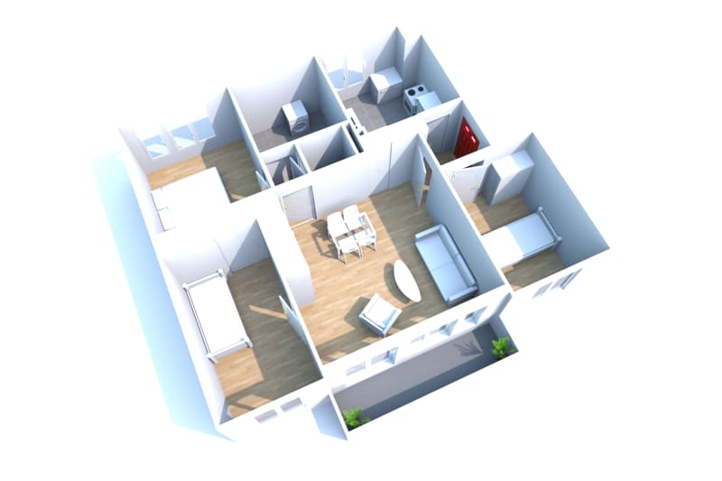 Au Trait : location appartement T4 - Image 2