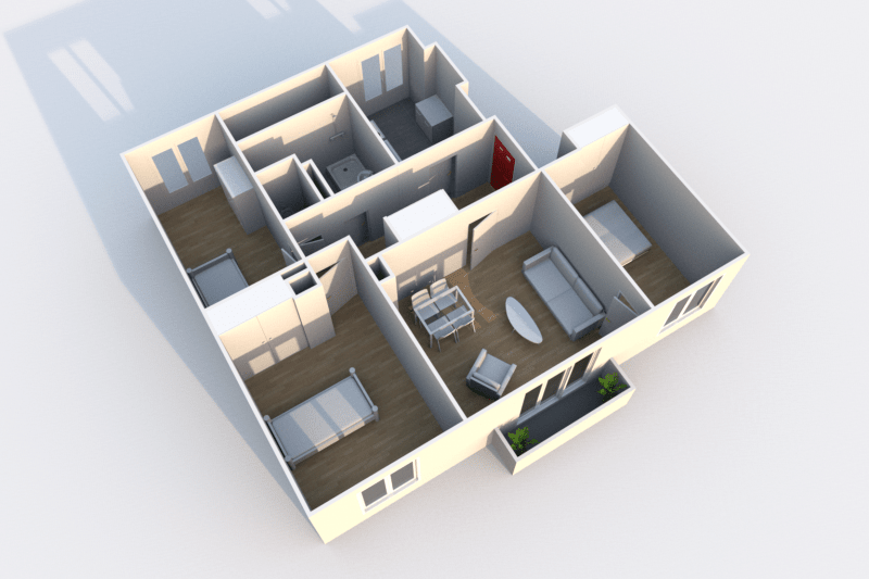Appartement F4 à louer au Tréport, dans les hauteurs - Image 3