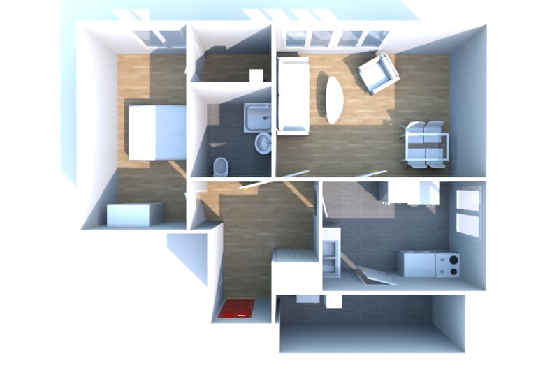 À Yébleron : location appartement T2 - Image 3