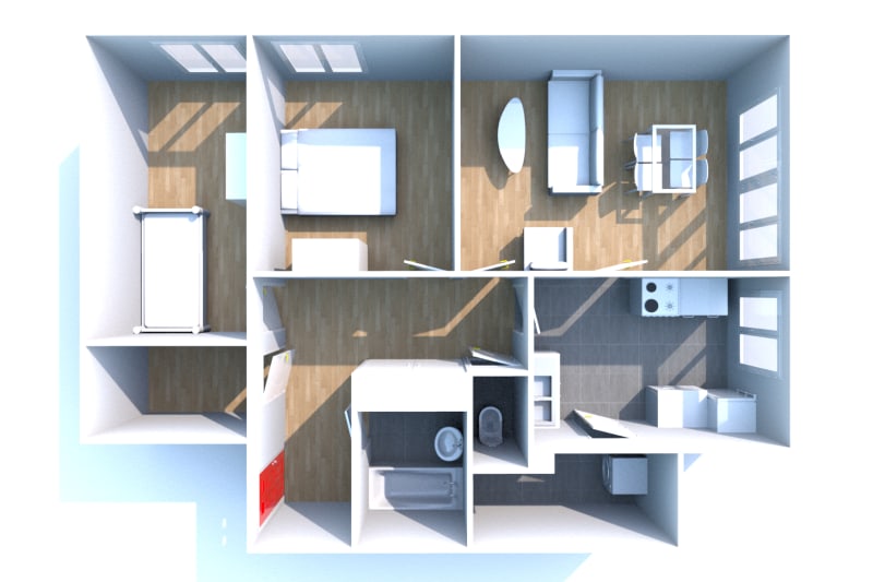 Yébleron : location appartement type 3 - Image 3