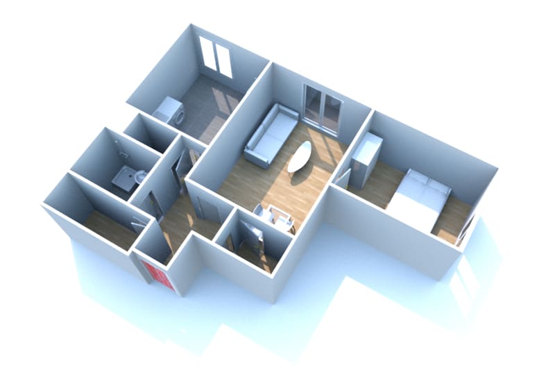 2 pièces appartement en location à Yerville - Image 2