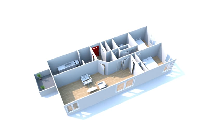 Location grand appartement T3 à Yerville - Image 2