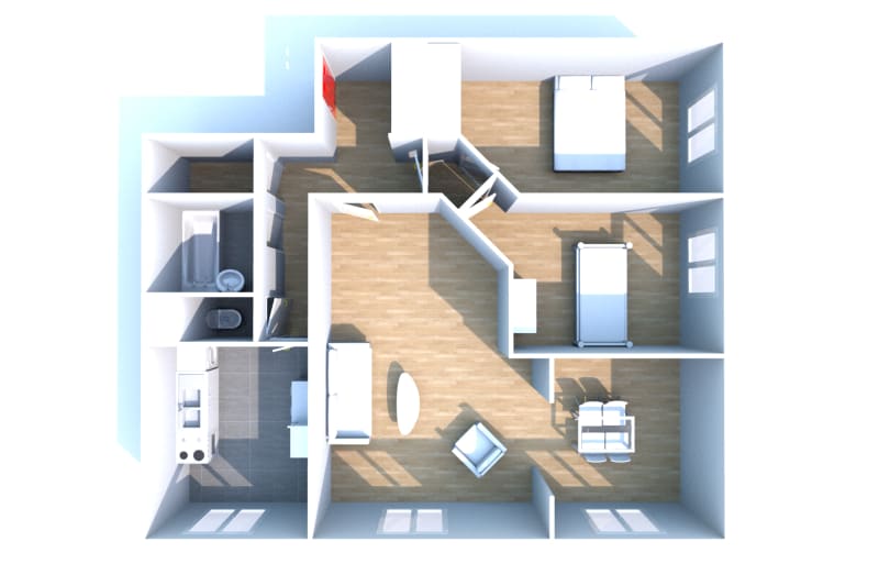 Location d'un grand appartement 3 pièces à Bosc-le-Hard - Image 3